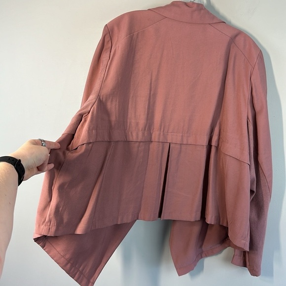 Torrid Mauve Pink Open Front Twill Jacket Size 3X - Picture 13 of 16